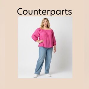 Counterparts Women’s Long Sleeve Peasant Style Blouse Size Medium